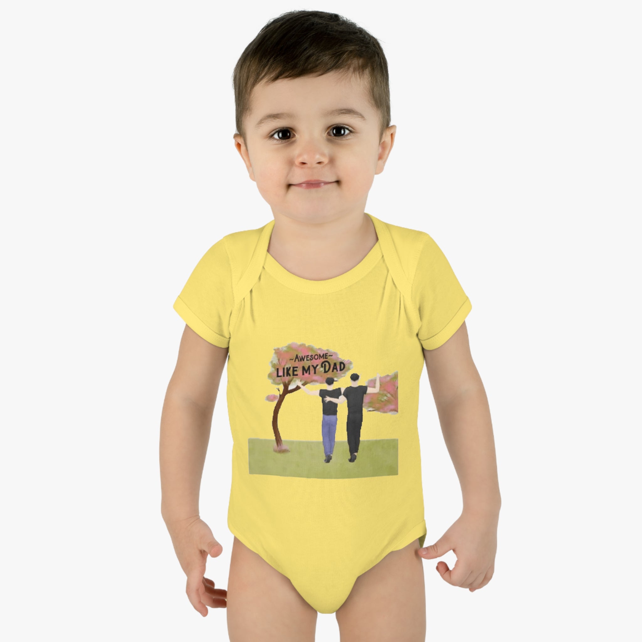 Awesome like my DAD | Infant Baby Rib Bodysuit